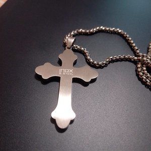 Inox stainless steel chain with cross